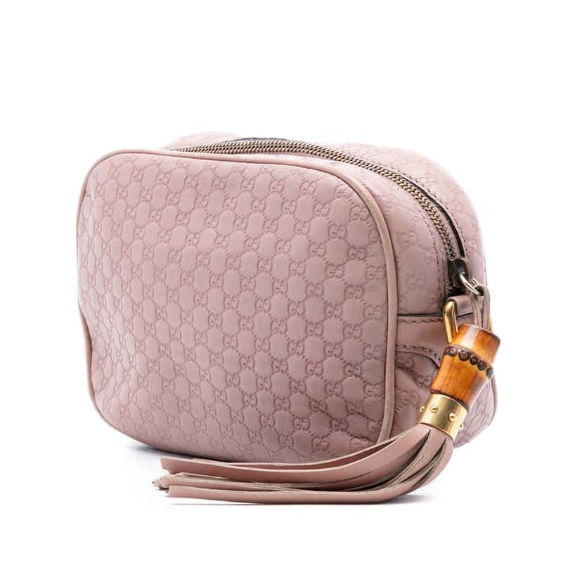 Gucci Microguccissima Sunshine Disco Camera Bag Pink Leather Good condition - Back View