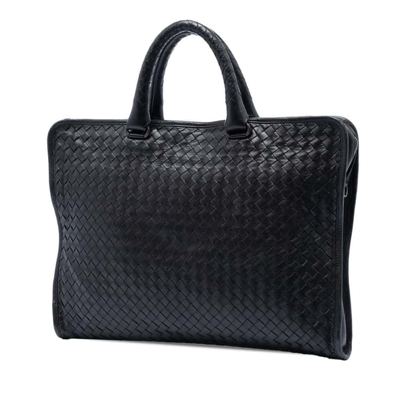 Bottega Veneta Nappa Intrecciato Briefcase Black Leather Very good condition - Back View