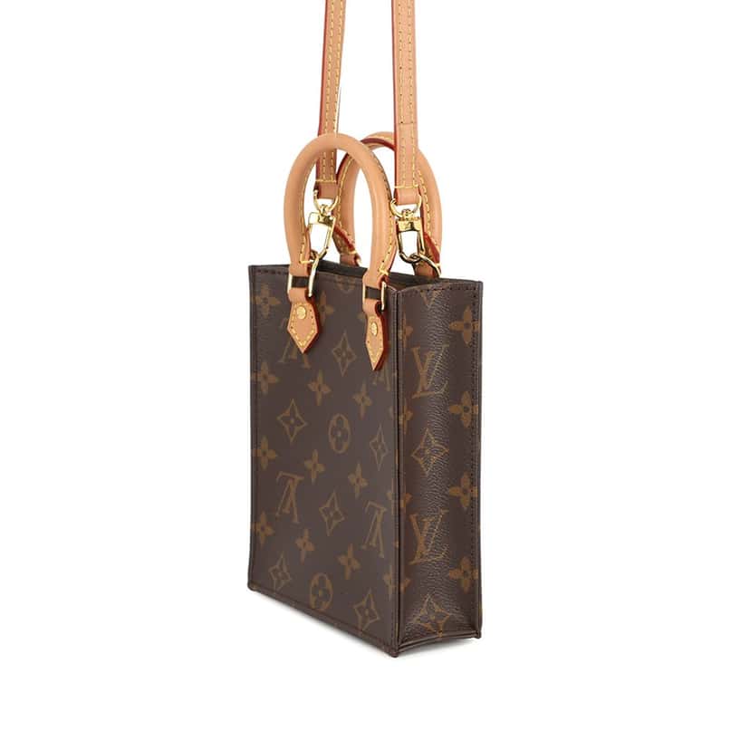 Louis Vuitton Monogram Petit Sac Plat Brown Very good condition - Back View