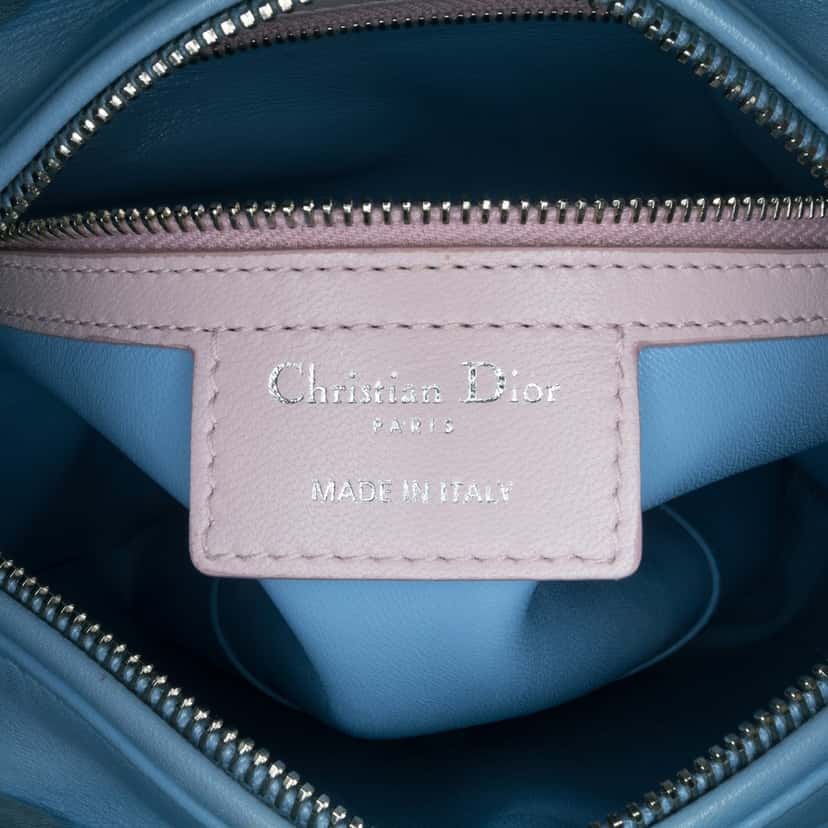 Dior Medium Tricolor Lambskin Cannage Lady Dior Red Leather Very good condition - Box View