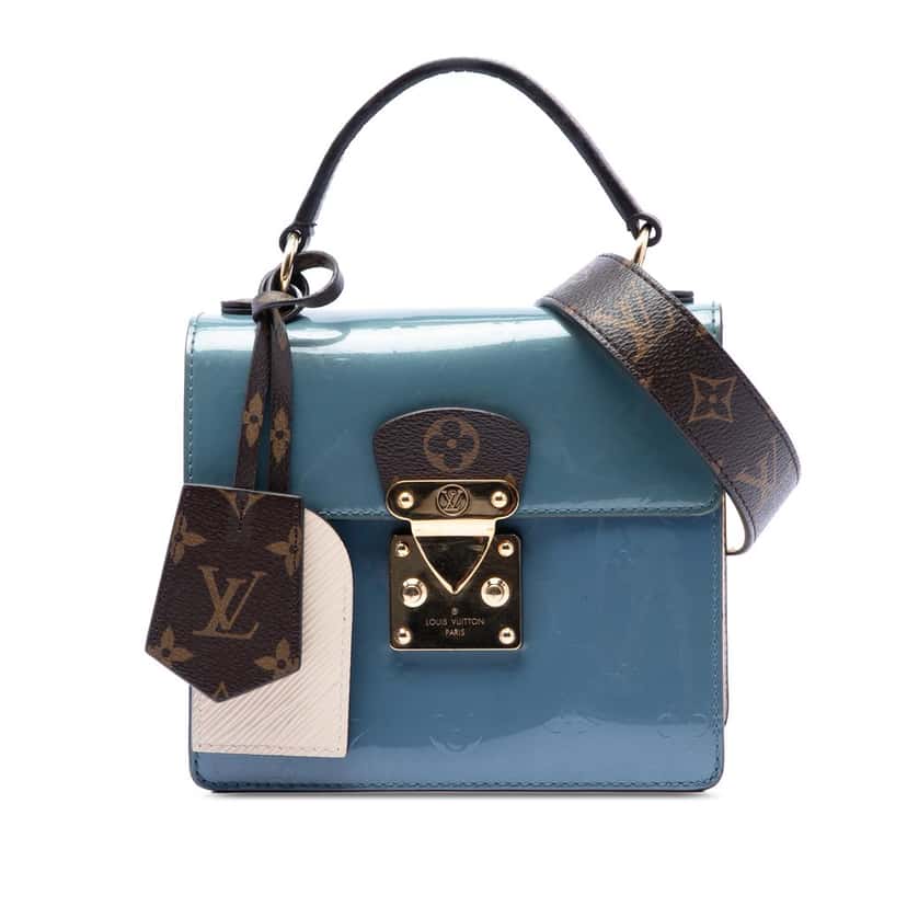 Louis Vuitton Monogram Vernis Spring Street Blue Leather Very good condition - Front View