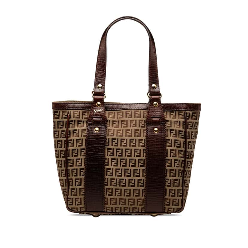 Fendi Zucchino Canvas Tote Beige Good condition - Front View