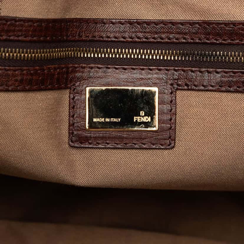 Fendi Zucchino Canvas Tote Beige Good condition - Box View