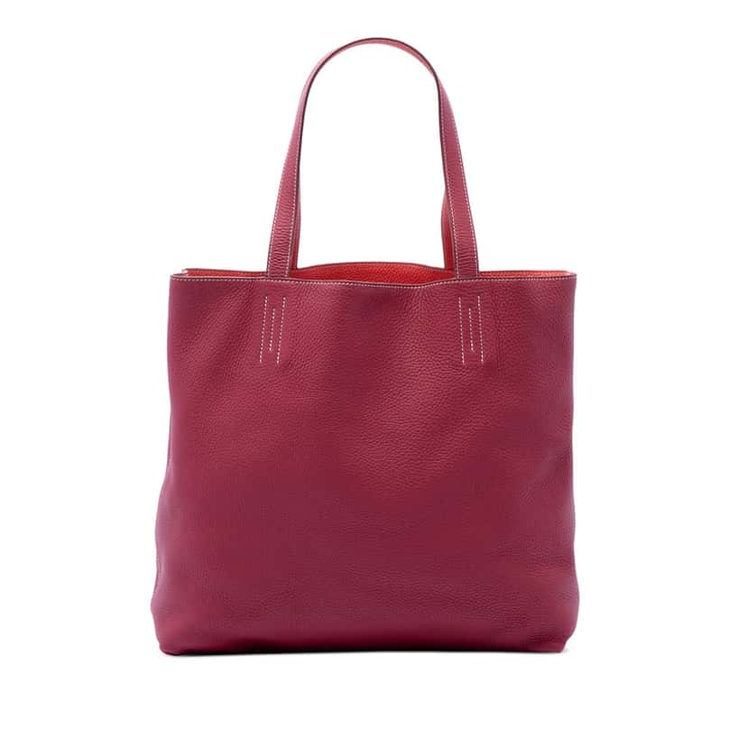 Hermès Clemence Double Sens 36 Red Leather Very good condition - Front View