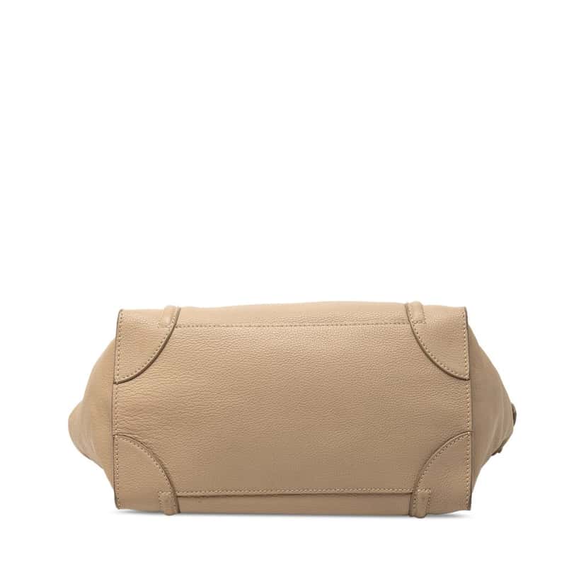 Celine Mini Grained Calfskin Luggage Tote Brown Leather Very good condition - Inside View