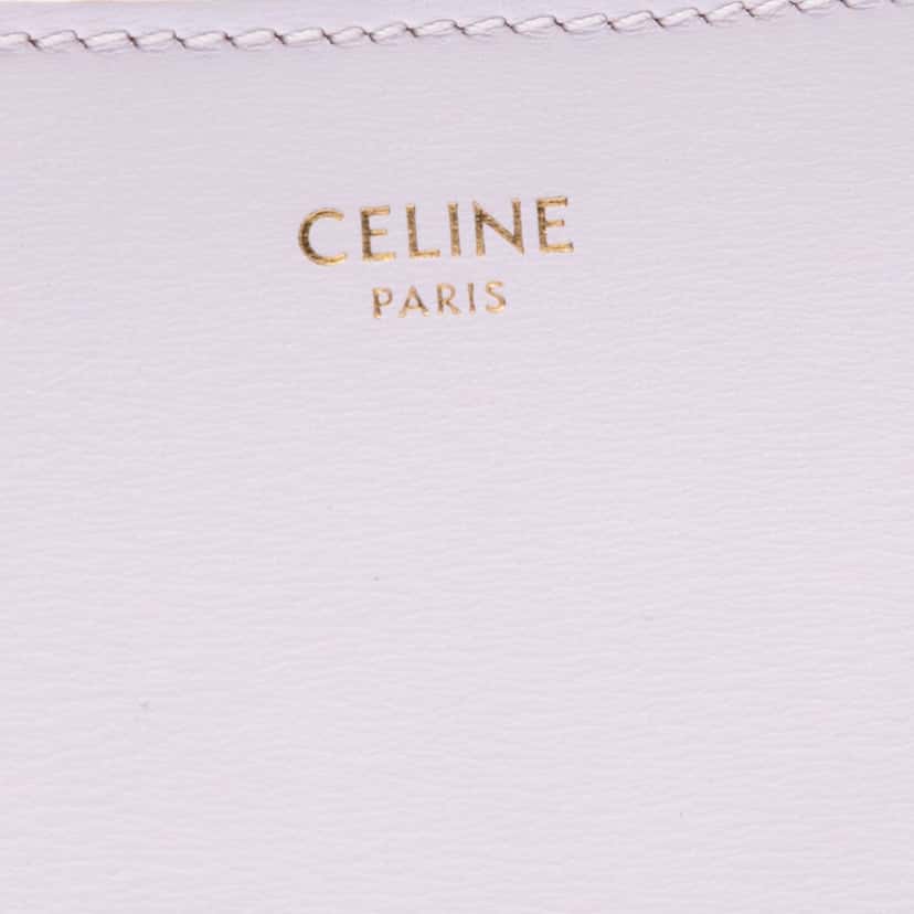 Celine Medium Shiny Calfskin Croque Shoulder Bag Pink Leather Very good condition - Box View