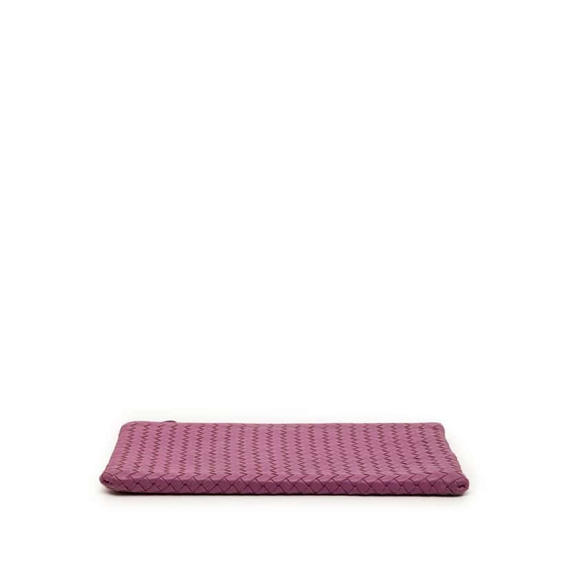 Bottega Veneta Nappa Intrecciato Clutch Purple Leather Very good condition - Inside View