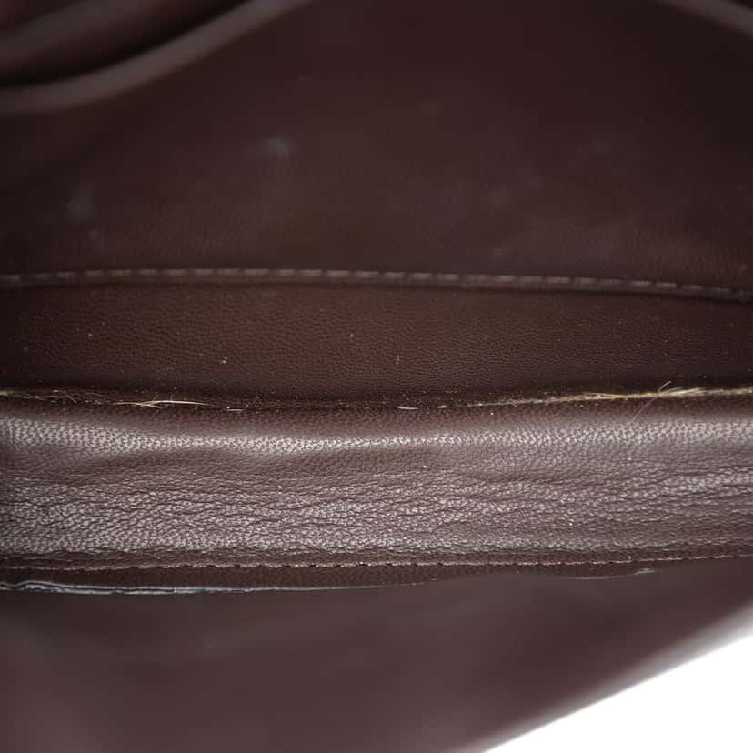 Celine Mini Embossed Calfskin Symmetrical Crossbody Brown Leather Very good condition - Model View