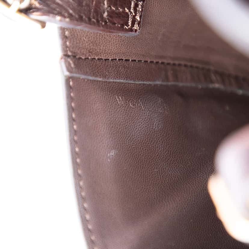 Celine Mini Embossed Calfskin Symmetrical Crossbody Brown Leather Very good condition - Box View