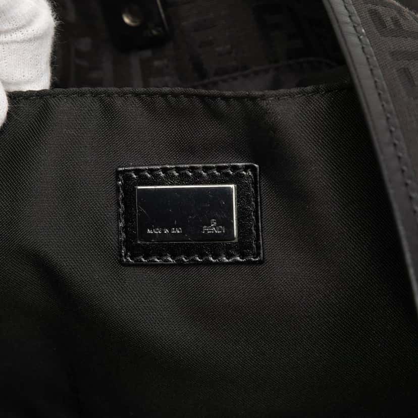 Fendi Zucchino Canvas Tote Black Very good condition - Box View