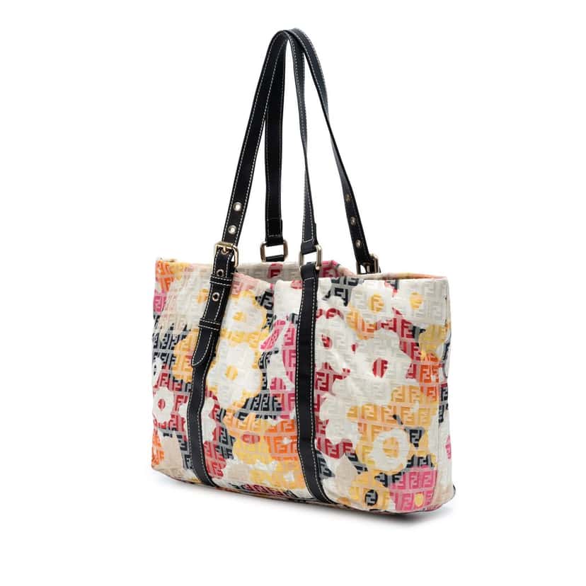 Fendi Zucchino Canvas Floral Superstar Tote Other Very good condition - Back View
