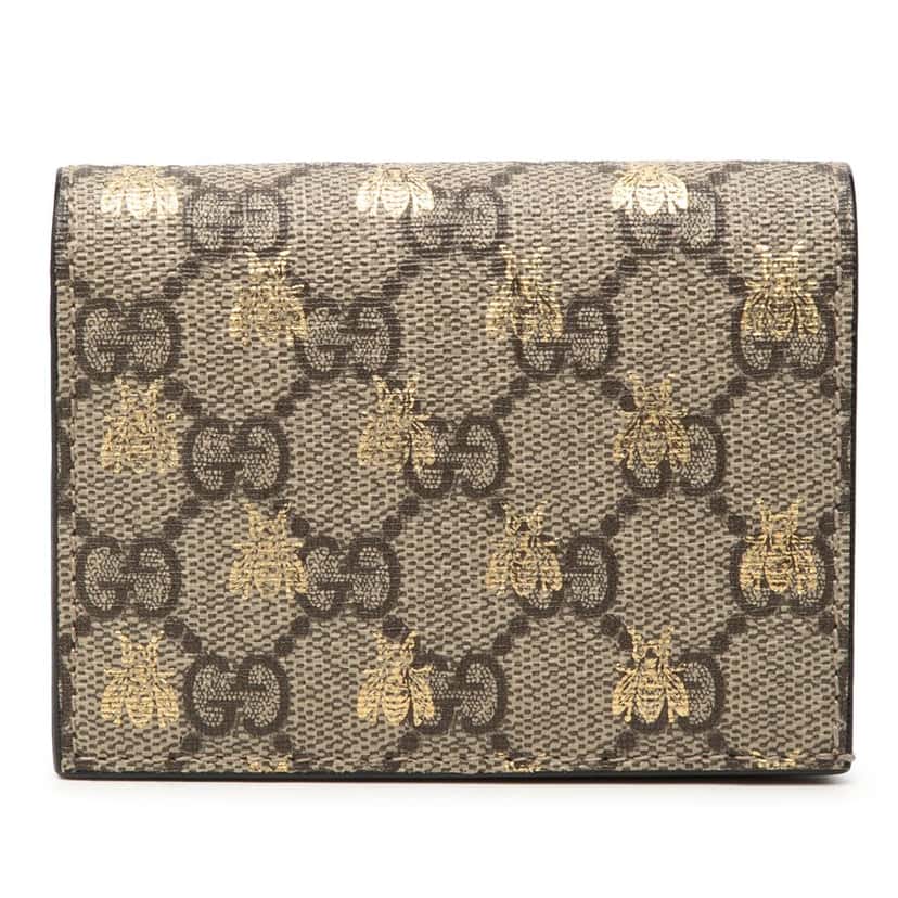 Gucci GG Supreme Bees Bifold Wallet Beige Very good condition - Front View
