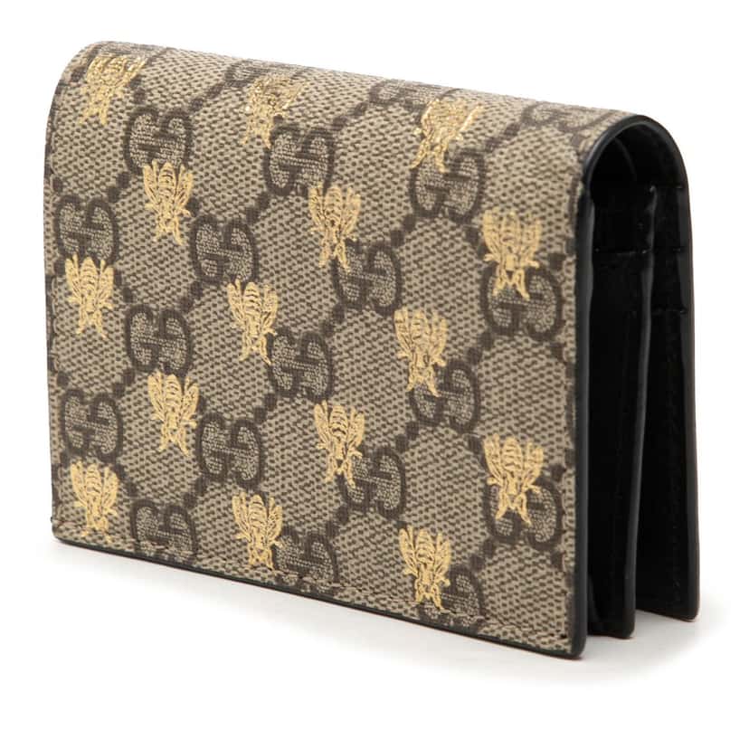 Gucci GG Supreme Bees Bifold Wallet Beige Very good condition - Back View