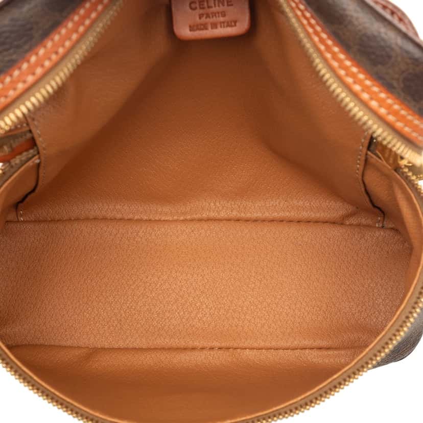 Celine Macadam Coated Canvas Vanity Bag Brown Good condition - Model View