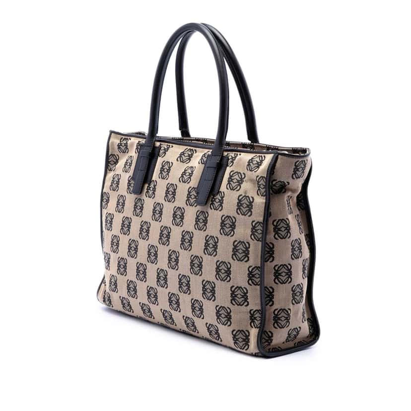 Loewe Anagram Canvas Repeat Tote Beige Very good condition - Back View