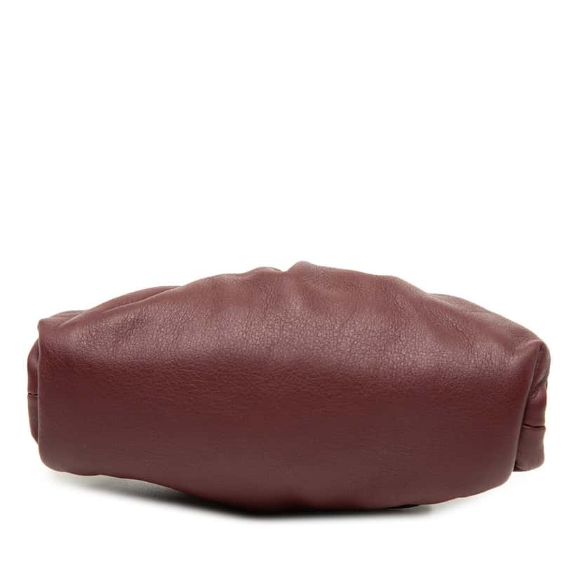 Bottega Veneta Lambskin The Extra Mini Pouch Crossbody Red Leather Very good condition - Inside View