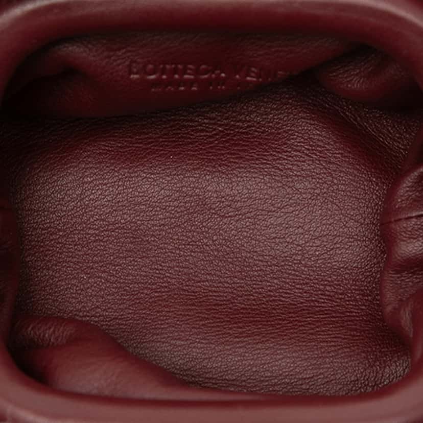 Bottega Veneta Lambskin The Extra Mini Pouch Crossbody Red Leather Very good condition - Model View