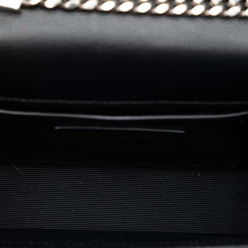 Saint Laurent Small Grain De Poudre Studded Monogram Kate Crossbody Black Leather Very good condition - Model View