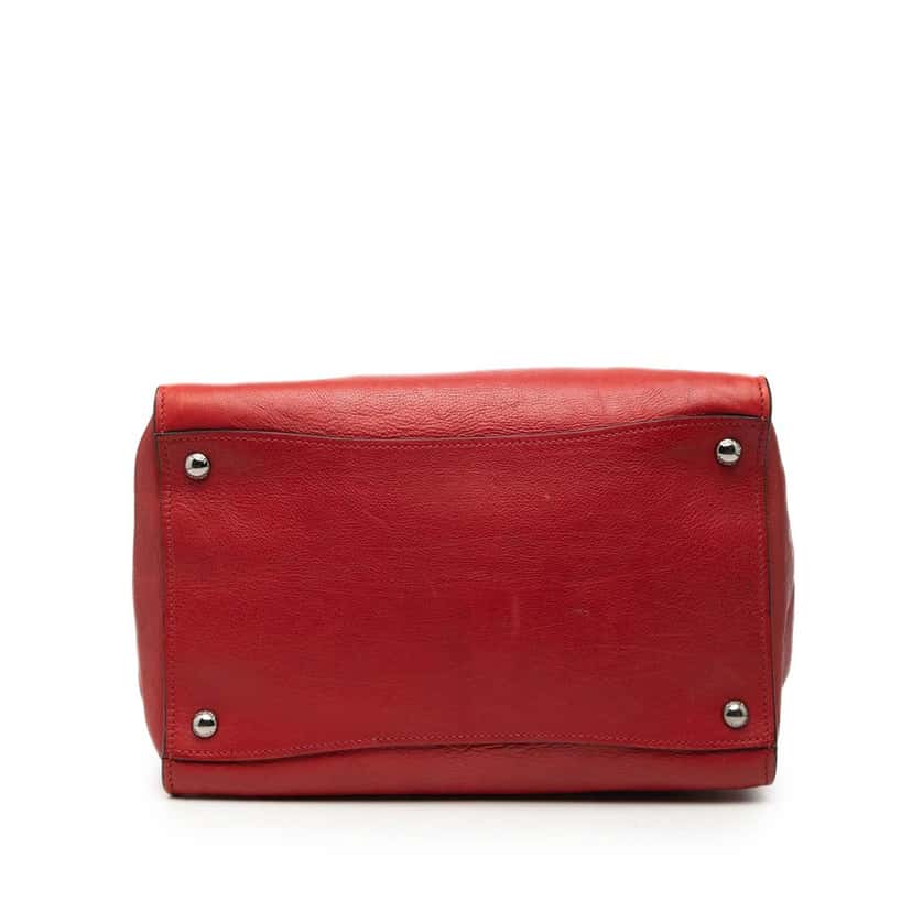 Prada Glace Calf Twin Pocket Double Handle Satchel Red Leather Very good condition - Inside View