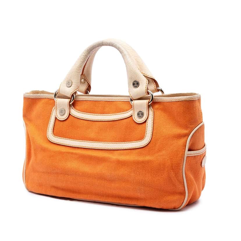 Celine Canvas Boogie Handbag Orange Very good condition - Back View