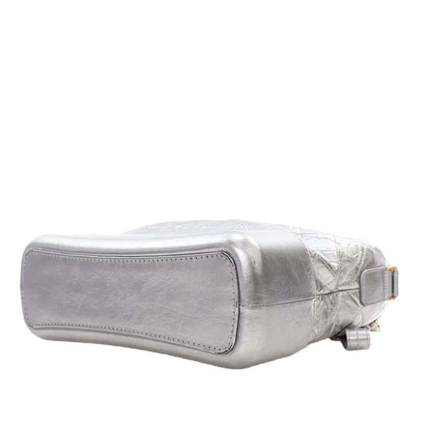 Chanel Medium Aged Calfskin Gabrielle Hobo Silver Leather Very good condition - Box View