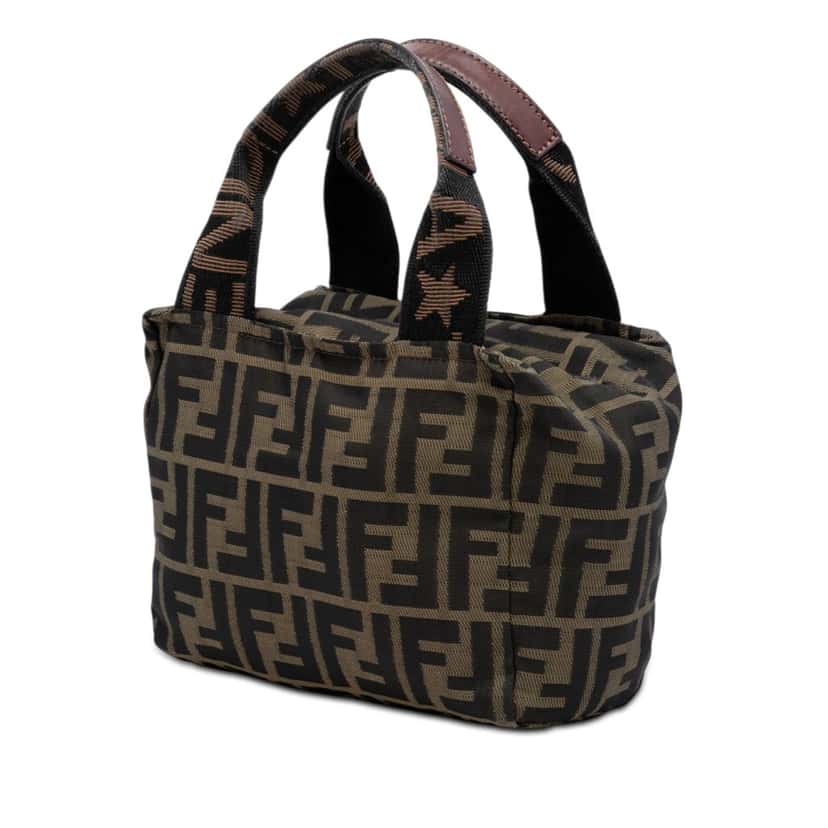 Fendi Mini Zucca Canvas Handbag Brown Very good condition - Back View