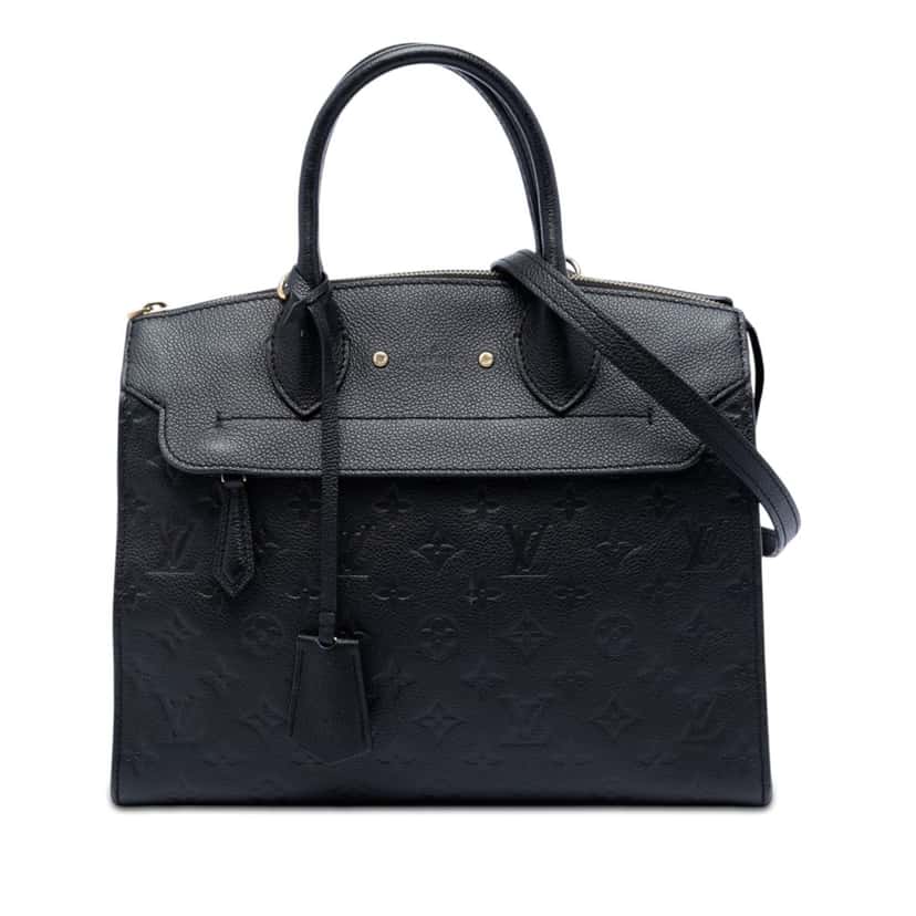 Louis Vuitton Monogram Empreinte Pont Neuf MM Black Leather Very good condition - Front View