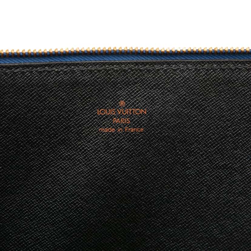 Louis Vuitton Epi Poche Documents Portfolio Blue Leather Very good condition - Box View