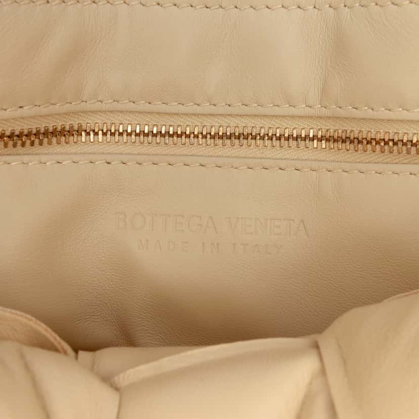 Bottega Veneta Nappa Intrecciato Padded Chain Cassette Satchel Beige Leather Very good condition - Box View