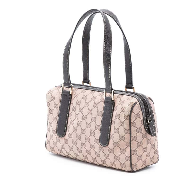 Gucci GG Canvas Boston Bag Beige Very good condition - Back View
