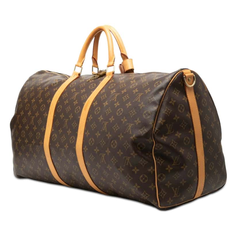 Louis Vuitton Monogram Keepall Bandouliere 60 Brown Good condition - Back View