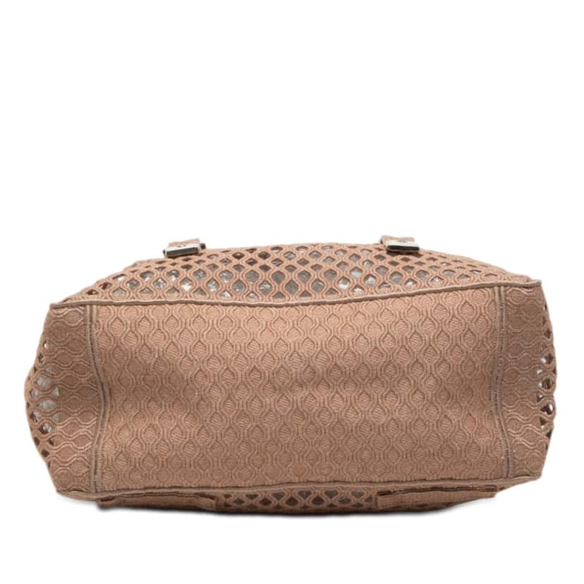 Dior Large Embroidered Mesh Canvas Diorcamp Messenger Bag Brown Very good condition - Inside View