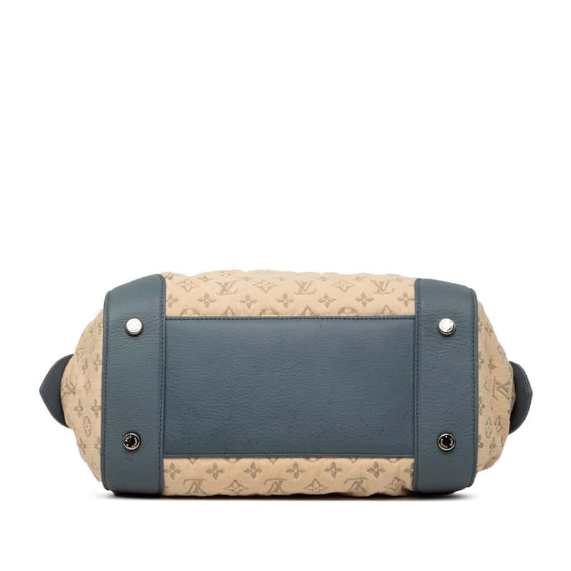 Louis Vuitton Monogram Denim Speedy Round GM Beige Very good condition - Inside View