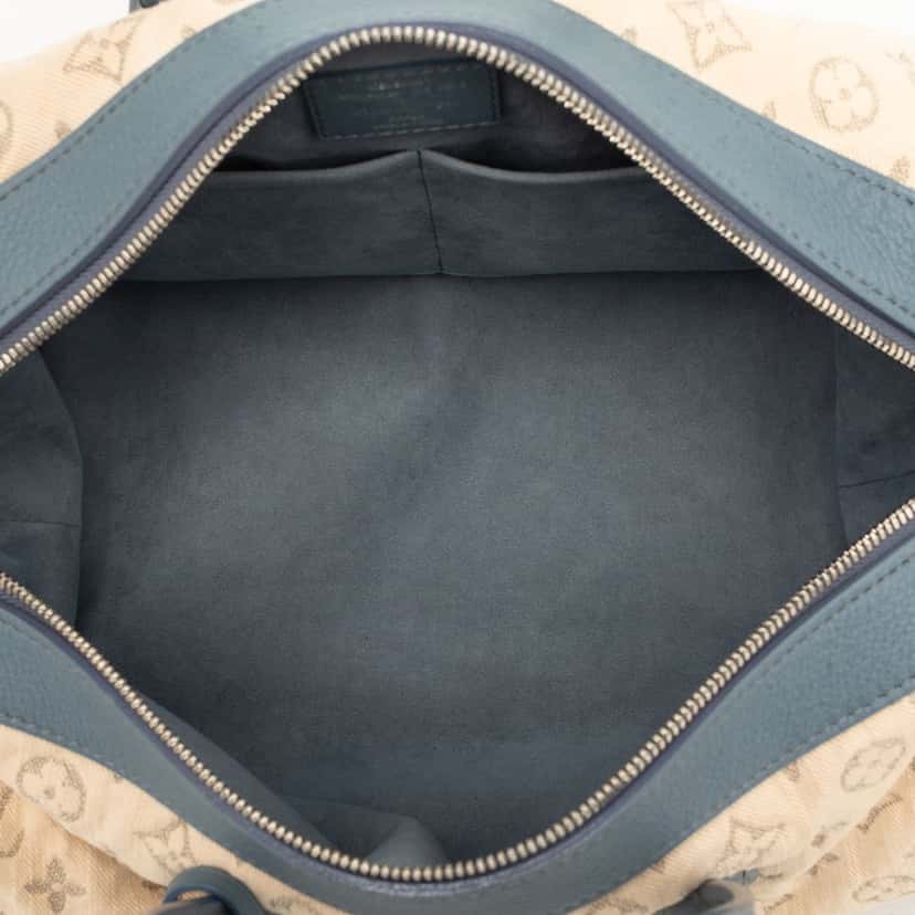 Louis Vuitton Monogram Denim Speedy Round GM Beige Very good condition - Model View