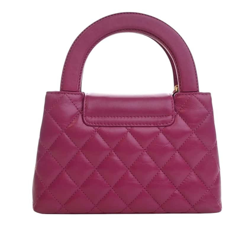 Chanel Nano Shiny Aged Calfskin Kelly Shopper Bag Pink Leather Very good condition - Model View