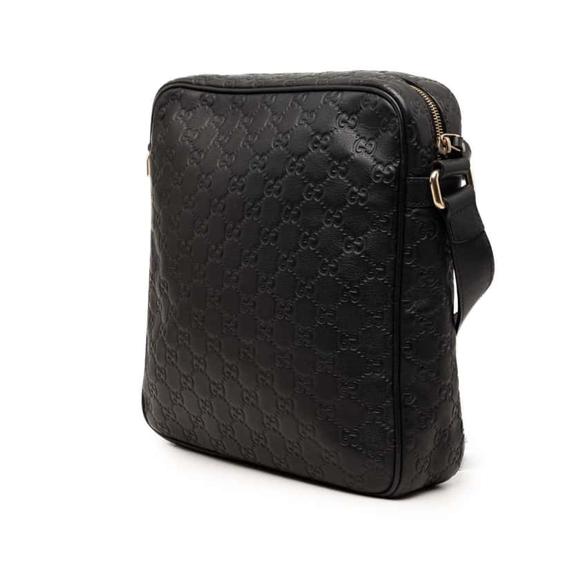 Gucci Guccissima Crossbody Black Leather Very good condition - Back View