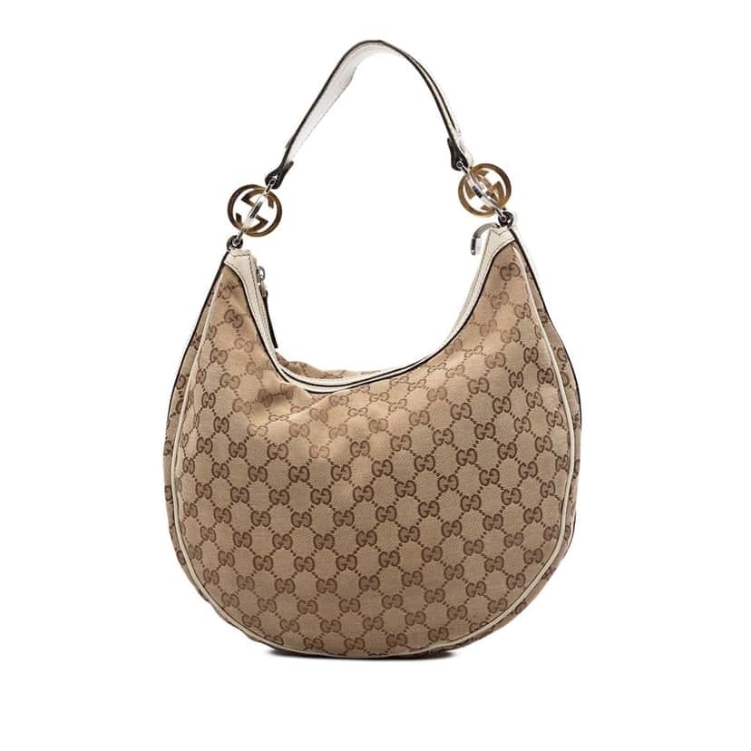 Gucci Medium GG Canvas Twins Hobo Beige Very good condition - Front View