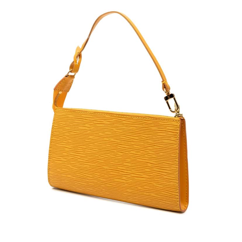 Louis Vuitton Epi Pochette Accessoires Yellow Leather Good condition - Back View
