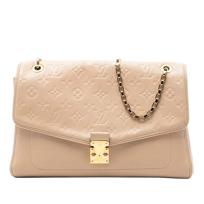 Louis Vuitton Monogram Empreinte Saint Germain MM Beige Leather Very good condition - Front View