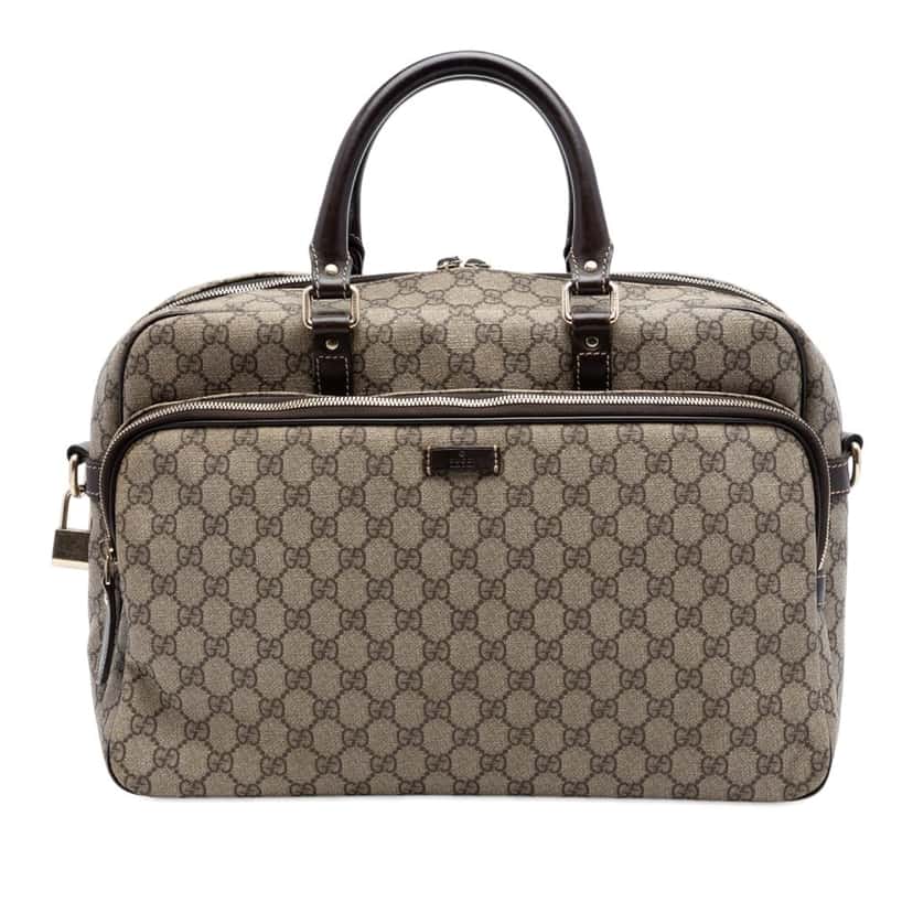 Gucci GG Supreme Business Bag Beige Very good condition - Front View
