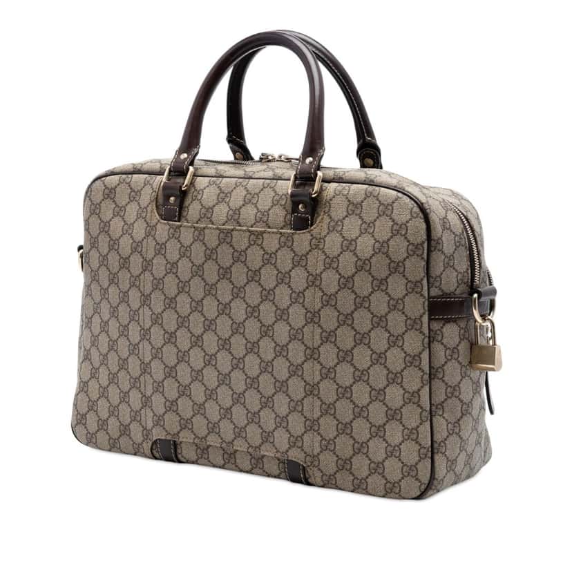 Gucci GG Supreme Business Bag Beige Very good condition - Back View