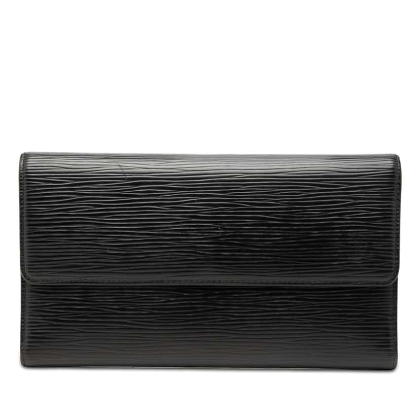 Louis Vuitton Epi Porte Tresor International Wallet Black Leather Very good condition - Front View