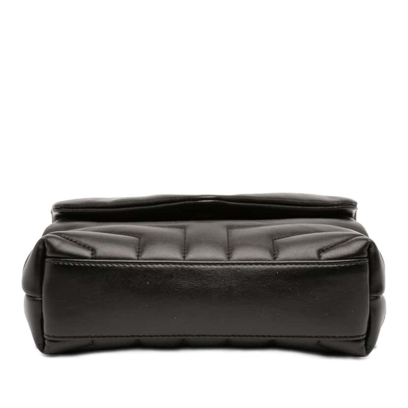Saint Laurent Toy Matelasse Calfskin Monogram LouLou Crossbody Black Leather Very good condition - Inside View