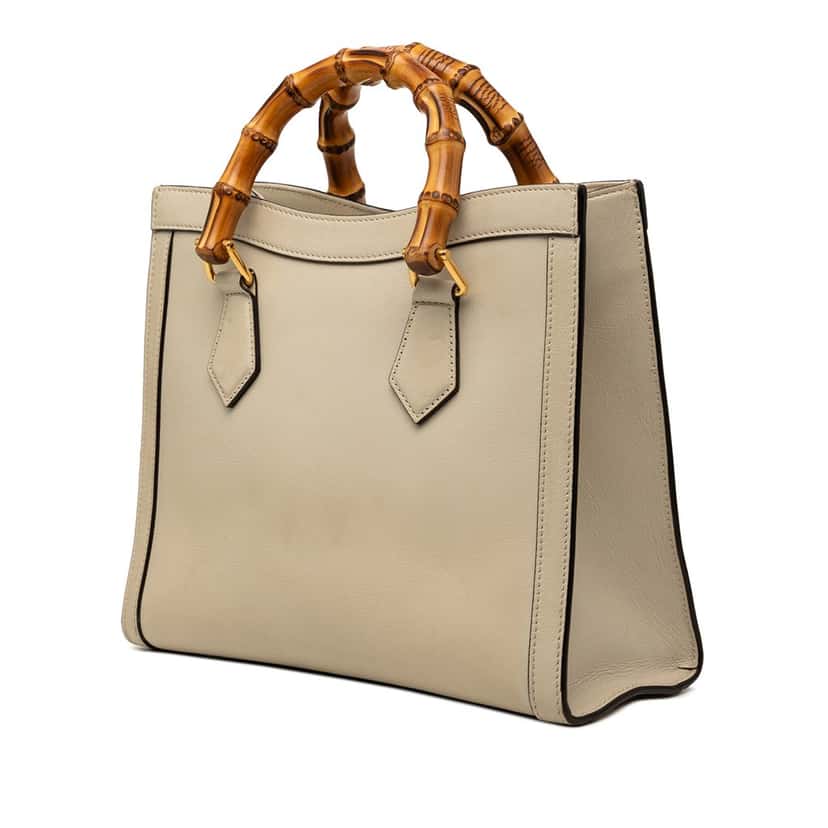 Gucci Small Calfskin Bamboo Diana Satchel Brown Leather Very good condition - Back View