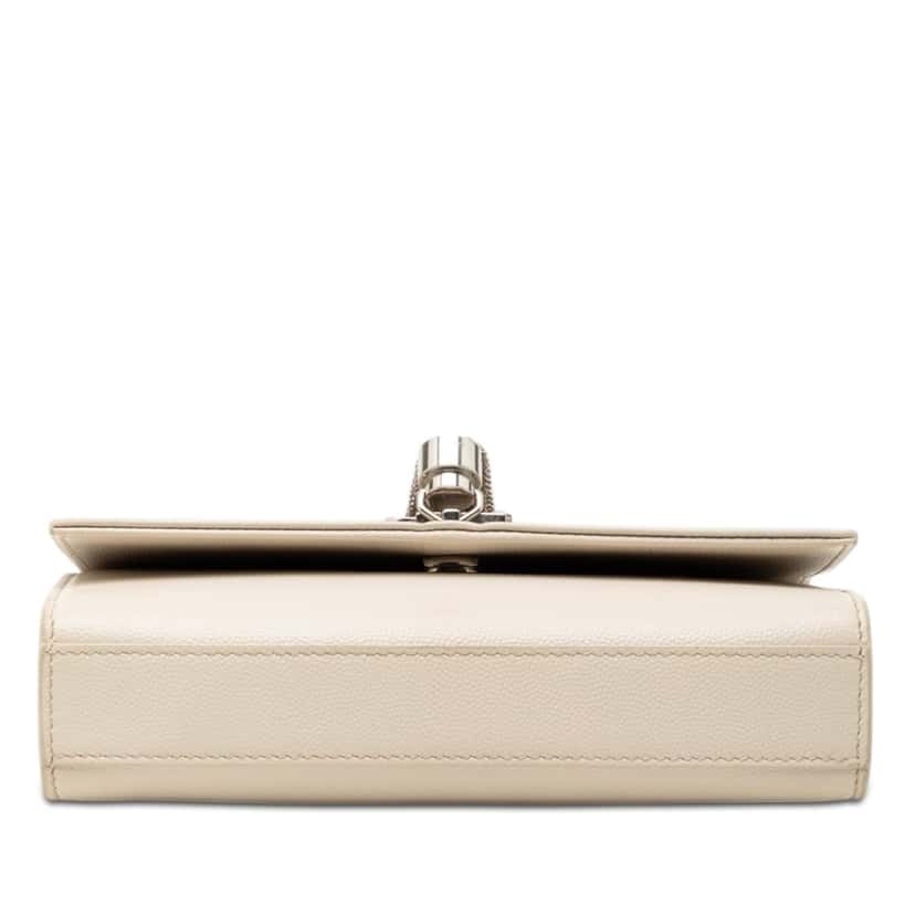 Saint Laurent Small Grain de Poudre Monogram Kate Tassel Crossbody Brown Leather Very good condition - Inside View