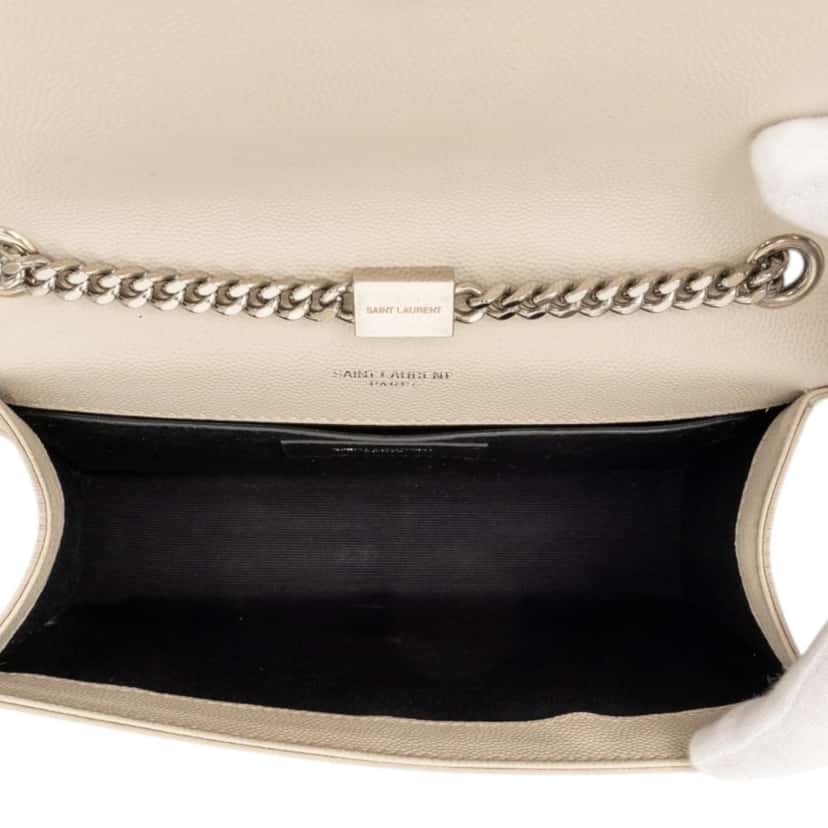 Saint Laurent Small Grain de Poudre Monogram Kate Tassel Crossbody Brown Leather Very good condition - Model View