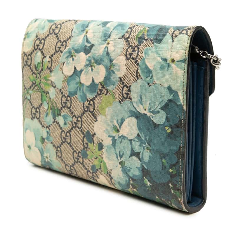 Gucci GG Supreme Blooms Dionysus Wallet on Chain Beige Very good condition - Back View