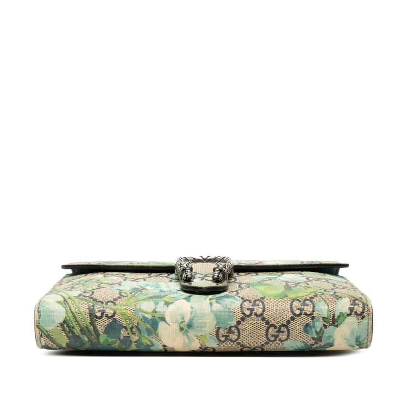 Gucci GG Supreme Blooms Dionysus Wallet on Chain Beige Very good condition - Inside View