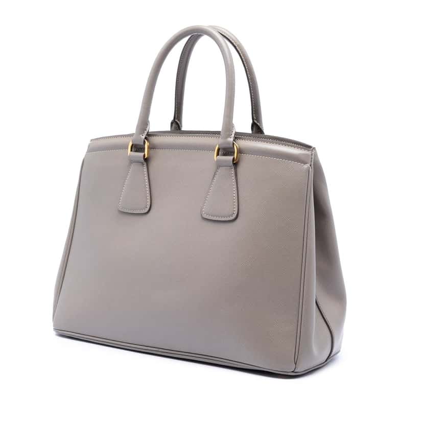 Prada Saffiano Lux Parabole Tote Brown Leather Very good condition - Back View