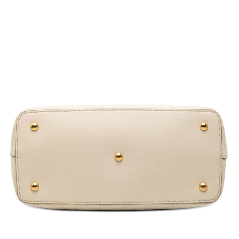 Gucci Guccissima Linea A Fold Over Satchel Brown Leather Good condition - Inside View